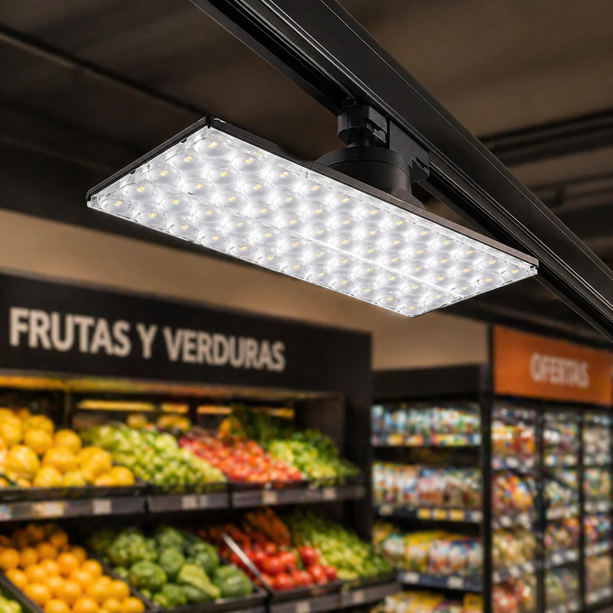 Foco Led Para Carril Market Negro 30W CCT